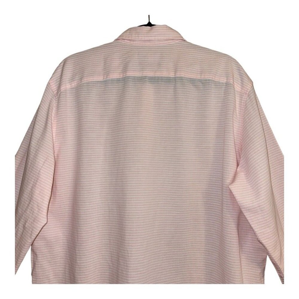 Vineyard Vines Men Slim Fit Cooper Shirt XL Pink Pinstripe Collared Cotton Linen - Picture 5 of 15